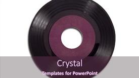  Presentation with vinyl record - Slide set with vintage-vinyl-record-albums background and a tawny brown colored foreground