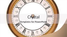  Presentation with vintage clock - Amazing PPT theme having vintage wall clock isolated backdrop and a sky blue colored foreground