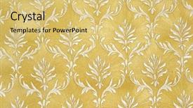  Presentation with damask - Presentation with vintage wallpaper - golden damask background background and a yellow colored foreground