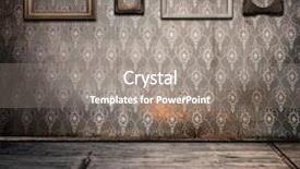  Presentation with interior - Amazing slides having vintage wallpaper - old rusty interior with frames backdrop and a gray colored foreground