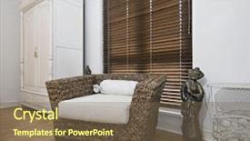  Presentation with rattan furniture - Audience pleasing theme consisting of vintage wardrobe and rattan backdrop and a violet colored foreground