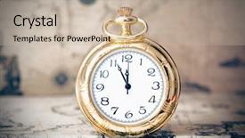  Presentation with map vintage - Beautiful presentation featuring vintage watch on antique map backdrop and a soft green colored foreground