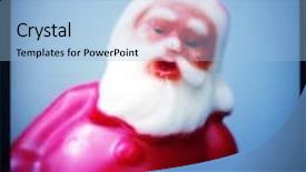  Presentation with wax - PPT layouts with krisan - vintage wax santa claus decoration background and a light blue colored foreground