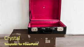  Presentation with luggage - Slide deck consisting of vintage-weathered-old-classic-travel background and a tawny brown colored foreground