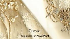  Presentation with wedding - Presentation consisting of vintage wedding dress lace background and a lemonade colored foreground