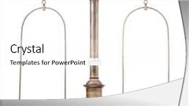  Presentation with weight - Slides enhanced with chemical equilibrium - vintage weight scale for laboratory background and a white colored foreground