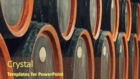  Presentation with barrels - PPT layouts having europe moldova - vintage wine wooden barrels close background and a tawny brown colored foreground