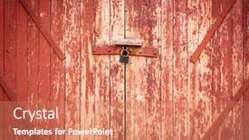  Presentation with old wood planks - Colorful presentation theme enhanced with vintage wood background grunge wooden weathered oak or pine textured planks aged brown or red color an old worn barn or antique wooden fence with chipped red paint backdrop and a coral colored foreground