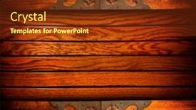  Presentation with wood board - PPT theme featuring vintage wood board background and a tawny brown colored foreground
