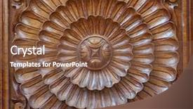  Presentation with wood carving - Slide set with vintage wood carved ornament background and a tawny brown colored foreground