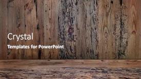  Presentation with product - Presentation design enhanced with vintage-wood-empty-exposition-shelf background and a tawny brown colored foreground