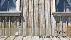  Presentation with house window - Presentation enhanced with vintage wood house western background and a mint green colored foreground