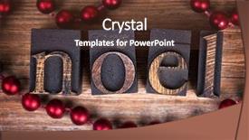  Presentation with old wood - PPT theme enhanced with word noel written with vintage background and a tawny brown colored foreground