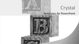  Presentation with alphabet - Audience pleasing PPT layouts consisting of vintage-wooden-alphabet-blocks-isolated backdrop and a light gray colored foreground