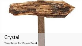  Presentation with arrows - Theme consisting of vintage wooden arrows road sign background and a white colored foreground