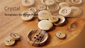  Presentation with wood - PPT layouts featuring vintage-wooden-buttons-on-wood background and a coral colored foreground