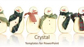  Presentation with vintage christmas - Slides consisting of vintage wooden christmas snowman background and a cream colored foreground