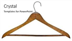  Presentation with old clothes - Colorful slide set enhanced with vintage wooden clothes hanger isolated backdrop and a white colored foreground