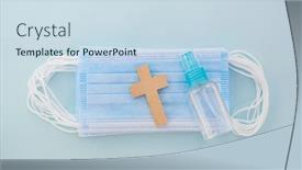  Presentation with medical cross - Amazing slides having vintage-wooden-cross-with-medical backdrop and a sky blue colored foreground