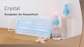  Presentation with medical cross - Theme consisting of vintage-wooden-cross-with-medical background and a white colored foreground