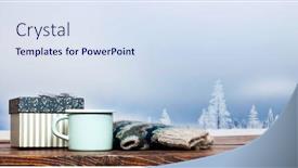  Presentation with space - Audience pleasing slide deck consisting of vintage-wooden-desk-space backdrop and a sky blue colored foreground