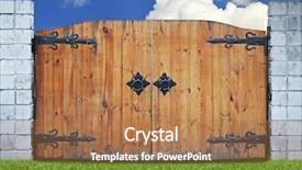  Presentation with vintage door nature - Amazing presentation design having wooden door in the nature backdrop and a coral colored foreground