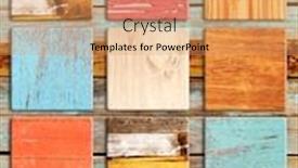  Presentation with yellow wood - PPT theme consisting of vintage-wooden-memo-board background and a coral colored foreground