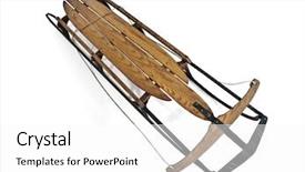  Presentation with 1940 - Cool new slide set with vintage wooden snow sled from the 1940's backdrop and a white colored foreground