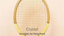  Presentation with pastel pink - Slide deck featuring vintage-wooden-tennis-racket-against background and a lemonade colored foreground