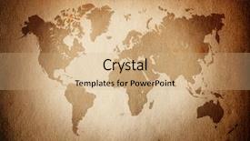  Presentation with old map - Audience pleasing slide deck consisting of vintage world map illustration backdrop and a coral colored foreground