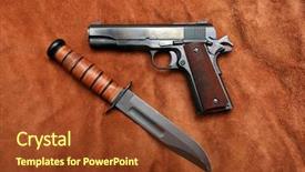  Presentation with survival - Presentation design enhanced with vintage world war two semi background and a tawny brown colored foreground