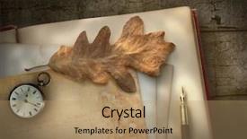  Presentation with old paper pen - Amazing PPT layouts having vintage writing paper with pen backdrop and a coral colored foreground