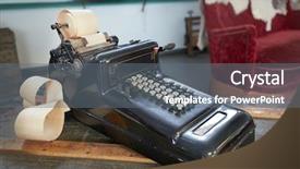  Presentation with retirement calculator - Cool new PPT layouts with vinteg calculator and cash register backdrop and a gray colored foreground