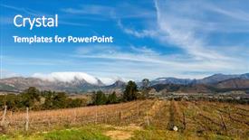  Presentation with cape town south africa - Presentation theme with vinyard - view across vineyards landscape background and a teal colored foreground