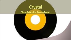  Presentation with vinyl record - Amazing slide deck having vinyl record from the 70s backdrop and a tawny brown colored foreground