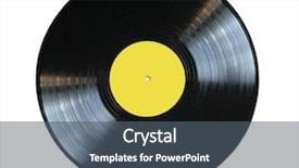  Presentation with vinyl - Slides having vinyl record isolated background and a gray colored foreground