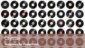  Presentation with vinyl - Beautiful slides featuring vinyl-records-set-lp-collection backdrop and a violet colored foreground