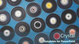  Presentation with vinyl - Slides featuring vinyl-records-set-lp-collection background and a ocean colored foreground