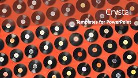  Presentation with vinyl - Slides enhanced with vinyl-records-set-lp-collection background and a tawny brown colored foreground