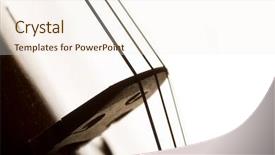  Presentation with focus - PPT theme enhanced with viola - silhouette of a violin selective background and a sky blue colored foreground