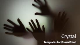  Presentation with glass - Presentation enhanced with violence children - hands silhouette behind glass background and a wine colored foreground