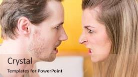  Presentation with married couple hearts - Beautiful presentation featuring violence conjugale - young married couple woman backdrop and a coral colored foreground