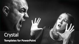  Presentation with farm land black aberdeen angu - Slide deck enhanced with violence psychology - young scared girl angry man background and a dark gray colored foreground