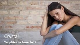  Presentation with violence against women - Audience pleasing PPT theme consisting of violence women - teenage girls with problems plenty backdrop and a gray colored foreground