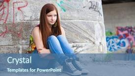  Presentation with violence against women - Slides with violence women - teenage girls with problems plenty background and a ocean colored foreground