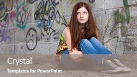  Presentation with violence against women - Slide set consisting of violence women - teenage girls with problems plenty background and a gray colored foreground