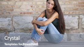  Presentation with teenage - Cool new presentation with violence women - teenage girls with problems backdrop and a gray colored foreground