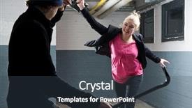  Presentation with defending - PPT theme enhanced with violence women - young woman defending herself background and a  colored foreground