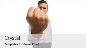  Presentation with showing world map for shipping - Slide set featuring violent - man showing fist background and a light gray colored foreground