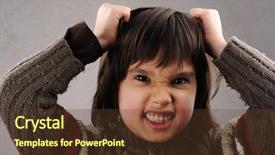  Presentation with faces - Colorful PPT theme enhanced with violent chil - one kid - many faces backdrop and a  colored foreground